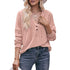 Women's Hooded V-Neck Drawstring Pullover Sweatshirt
