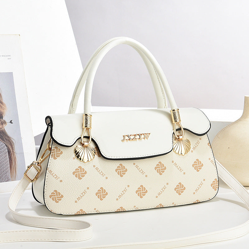 Vintage Exquisite Letter-Printed Women's Handbag