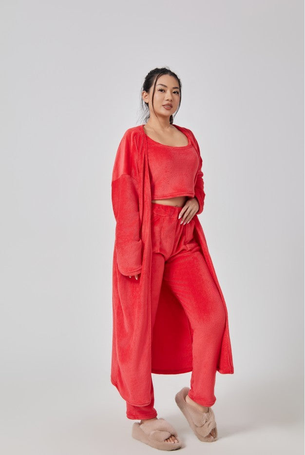 Cozy 3-Piece Lounge Set – Soft & Stylish Winter Loungewear