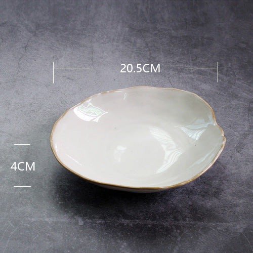 Irregular Ceramic Bowl &amp; Dinner Plate – Handcrafted Elegance