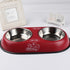 Stainless Steel Double Bowl – Non-Slip Dog Food &amp; Water Bowl