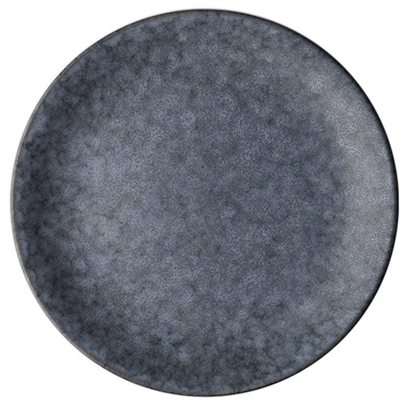 Retro-Style Ceramic Round Dinner Plate – European Flat Plate