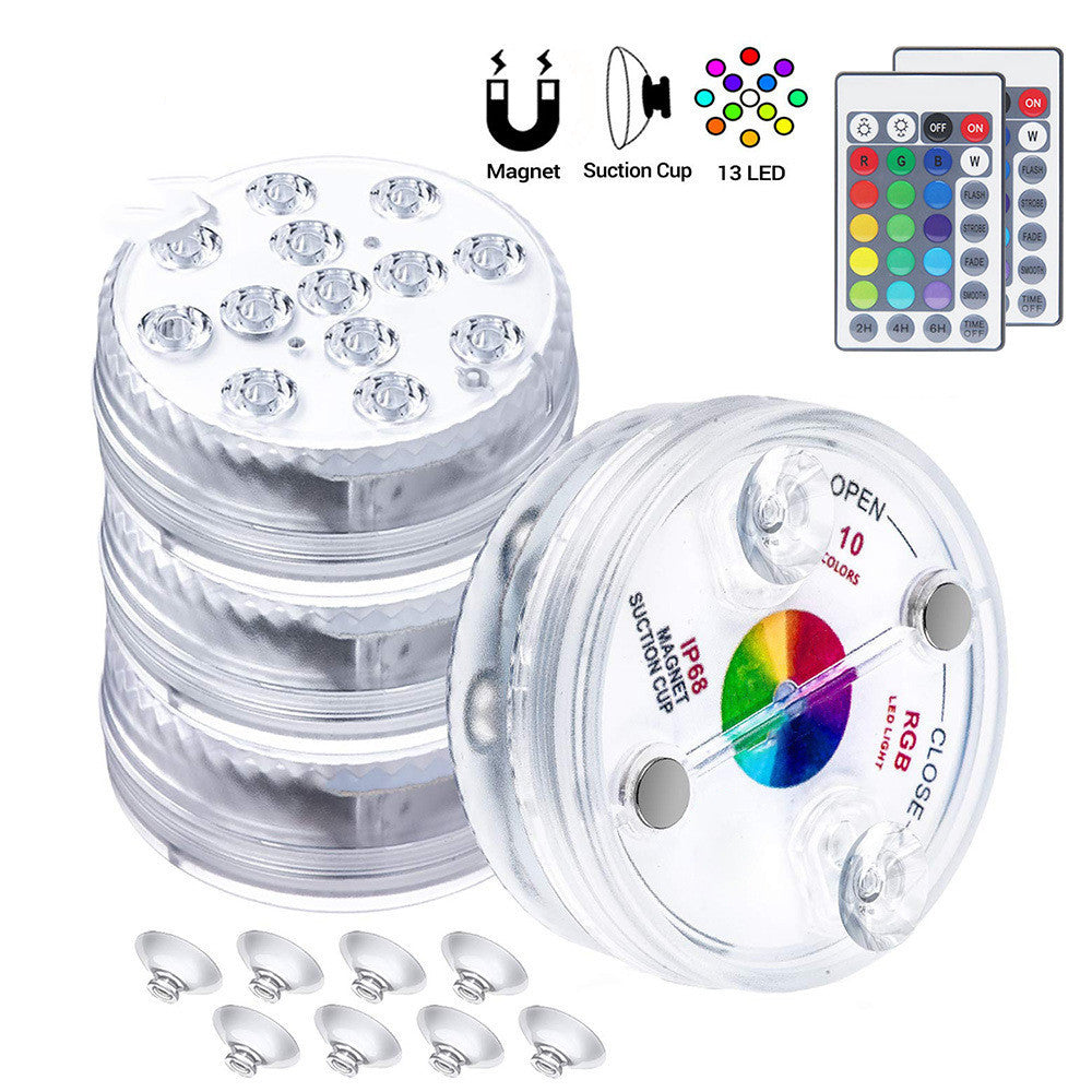 13 LED Submersible Light – Waterproof Underwater Lamp with RF Remote