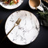 Marbled Ceramic Dinner Plate – Elegant European Style