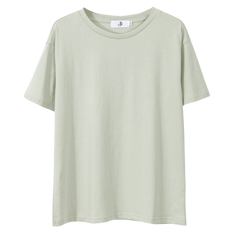 Spring & Summer Solid Color Commuter Pullover T-Shirt