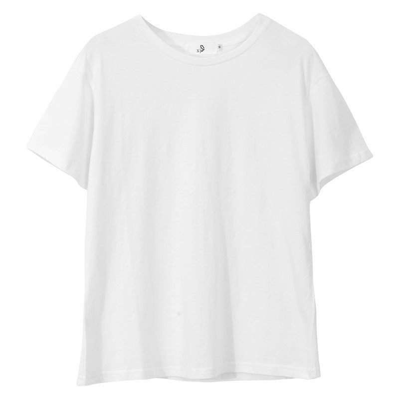 Spring & Summer Solid Color Commuter Pullover T-Shirt