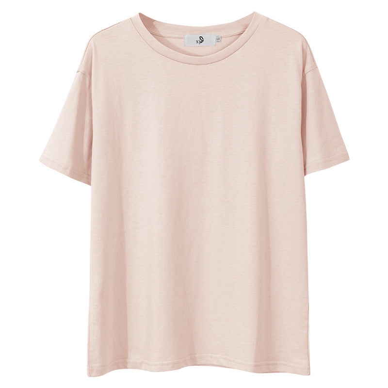 Spring & Summer Solid Color Commuter Pullover T-Shirt
