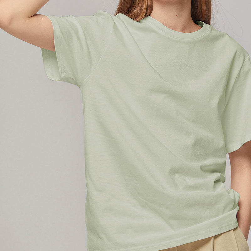 Spring & Summer Solid Color Commuter Pullover T-Shirt