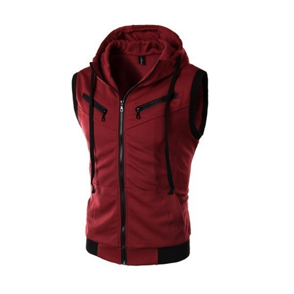 Spring And Summer New Men's Hooded Casual Vest