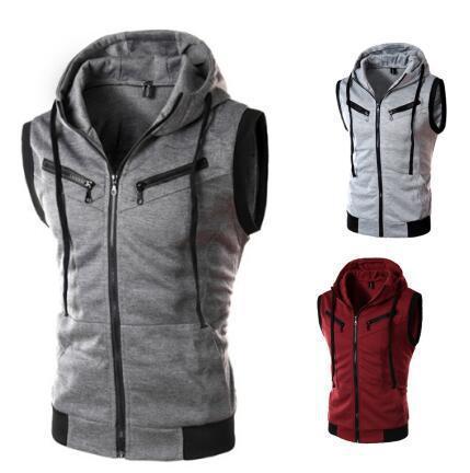 Spring And Summer New Men's Hooded Casual Vest