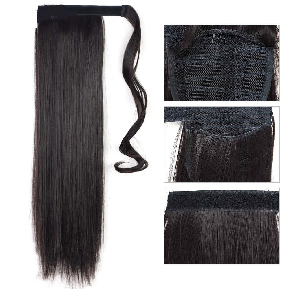 Long Straight Wrap Around Clip-In Ponytail Hair Extension