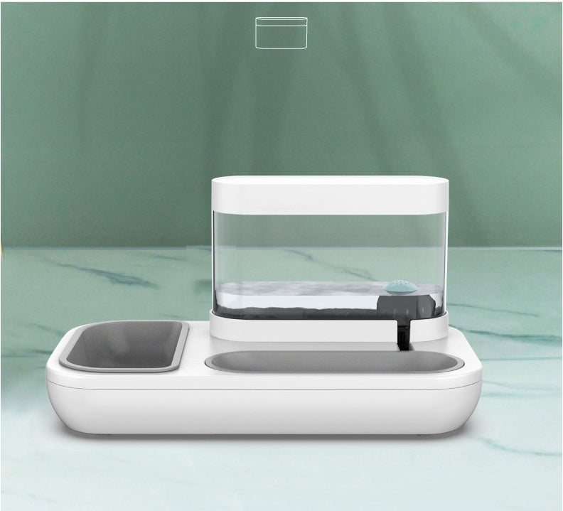 4-Style Pet Cat & Dog Feeder Bowl with Automatic Drinking Fountain (1.5L Capacity)