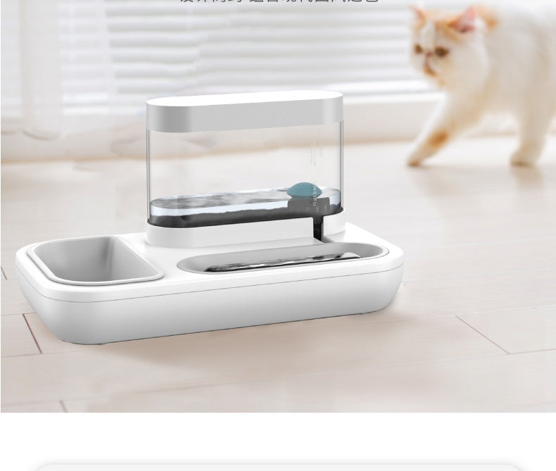 4-Style Pet Cat & Dog Feeder Bowl with Automatic Drinking Fountain (1.5L Capacity)