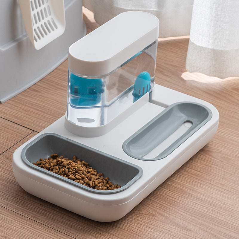 4-Style Pet Cat & Dog Feeder Bowl with Automatic Drinking Fountain (1.5L Capacity)