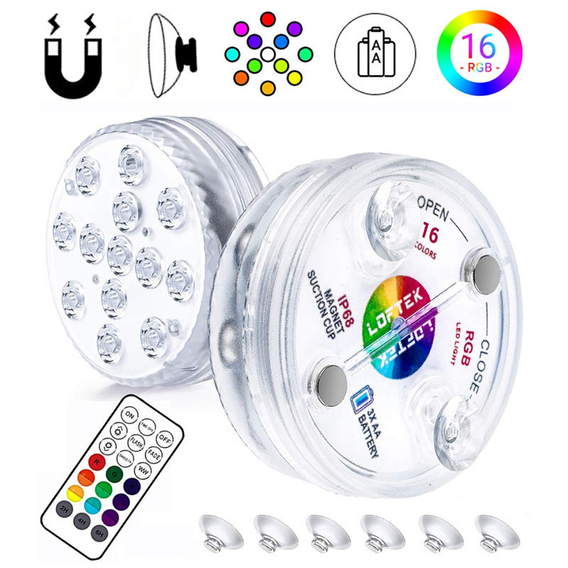 13 LED Submersible Light – Waterproof Underwater Lamp with RF Remote