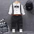 Boys Bib Two-Piece Suit Vest & Long Sleeve Top