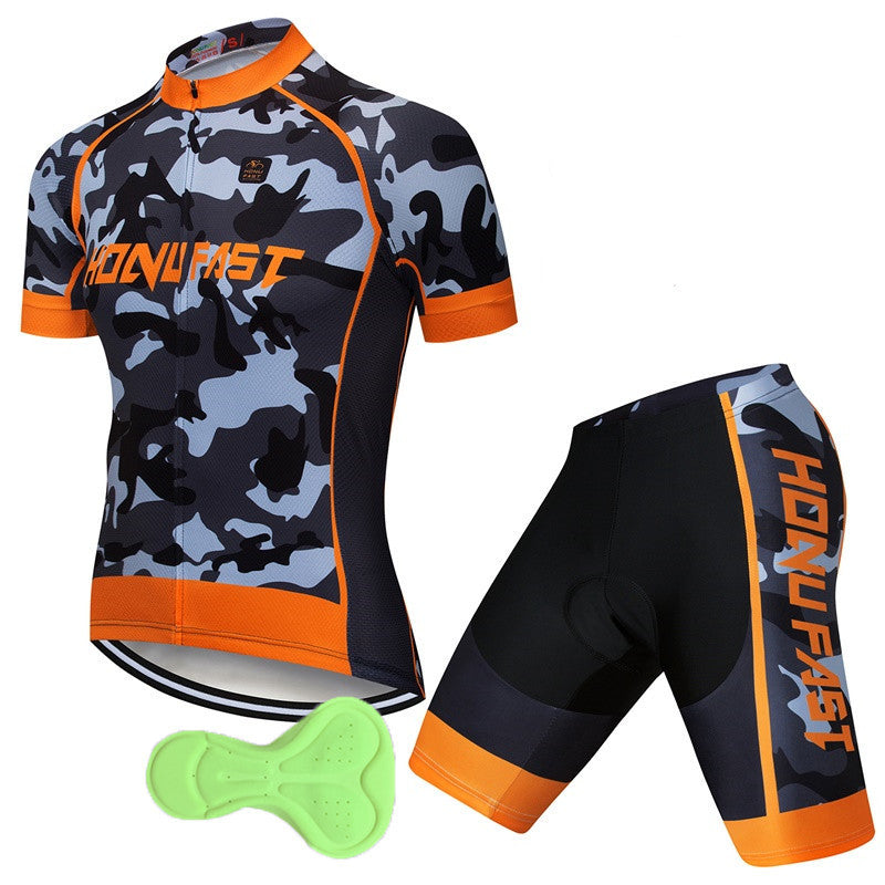 Unisex Camouflage Cycling Jersey – Moisture-Wicking Sportswear for Men and Women