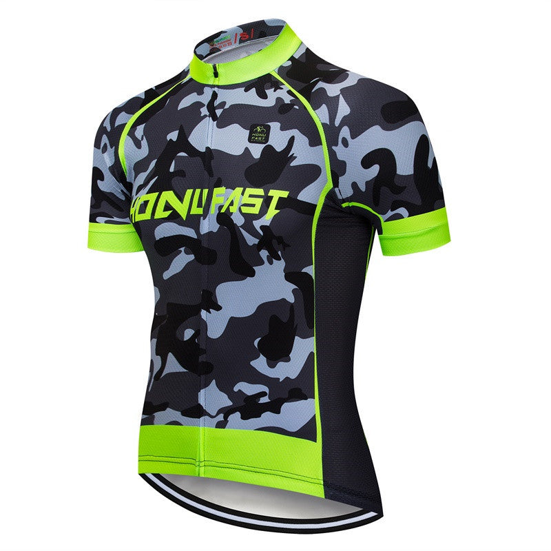 Unisex Camouflage Cycling Jersey – Moisture-Wicking Sportswear for Men and Women