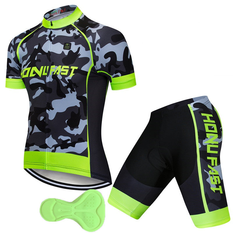 Unisex Camouflage Cycling Jersey – Moisture-Wicking Sportswear for Men and Women