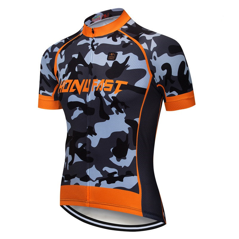 Unisex Camouflage Cycling Jersey – Moisture-Wicking Sportswear for Men and Women