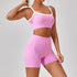 Outdoor Sports Yoga Suit – Women's Spaghetti Strap Contrast Color Fitness Set