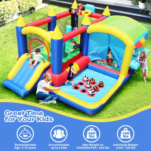 7-in-1 Inflatable Bounce House with Ball Pit – Perfect for Indoor and Outdoor Fun