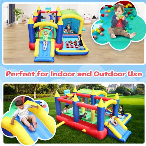 7-in-1 Inflatable Bounce House with Ball Pit – Perfect for Indoor and Outdoor Fun