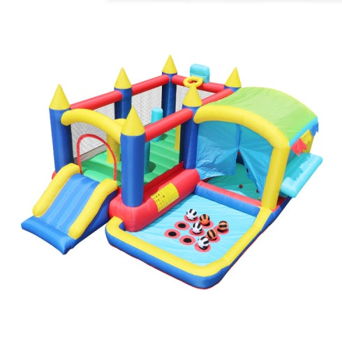 7-in-1 Inflatable Bounce House with Ball Pit – Perfect for Indoor and Outdoor Fun