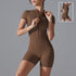 Women's Summer Zipper Short-Sleeved Sports Bodysuit – Yoga & Fitness Jumpsuit