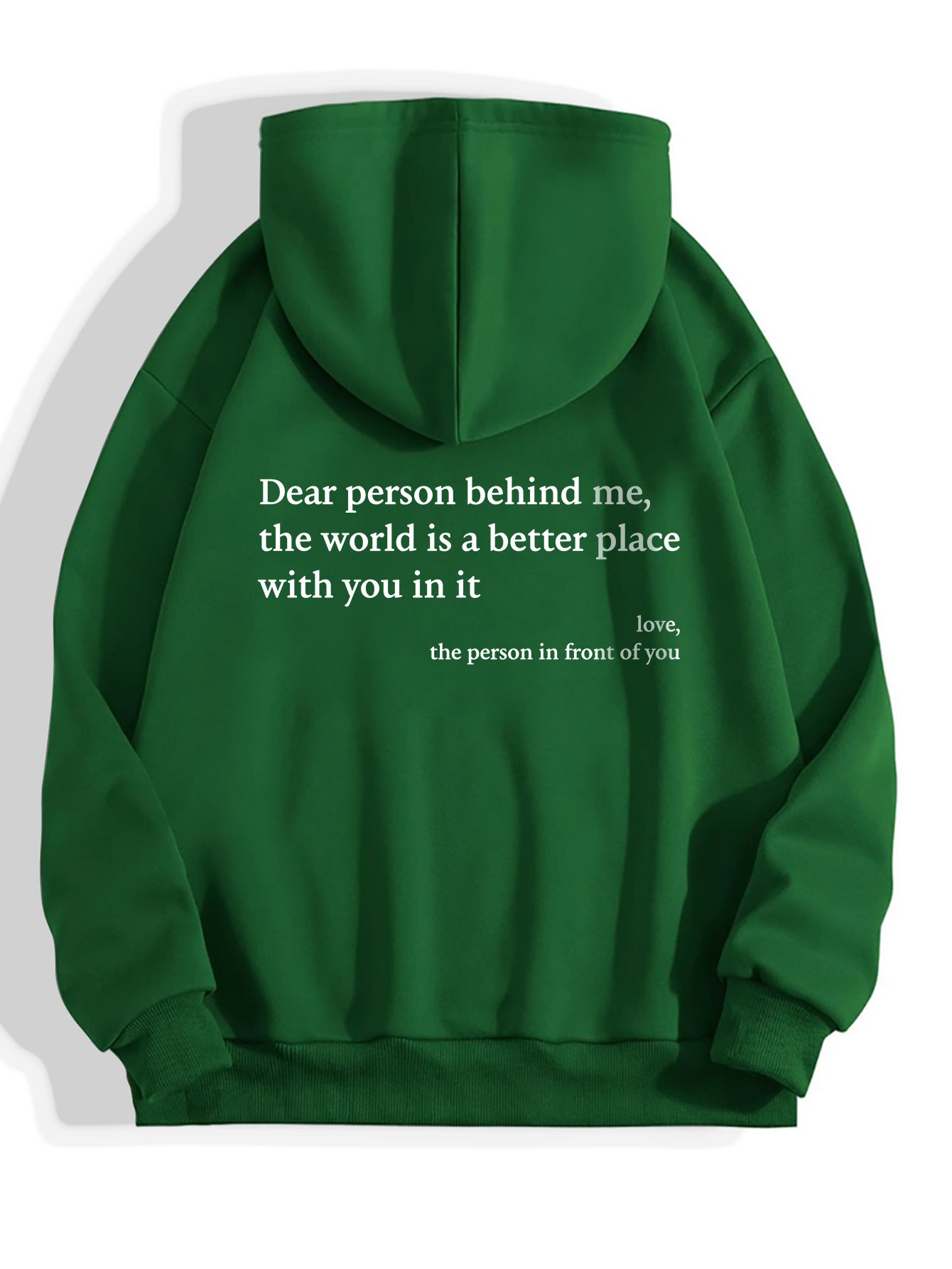 Women's Plush Letter Printed Hoodie – Trendy Unisex Pullover