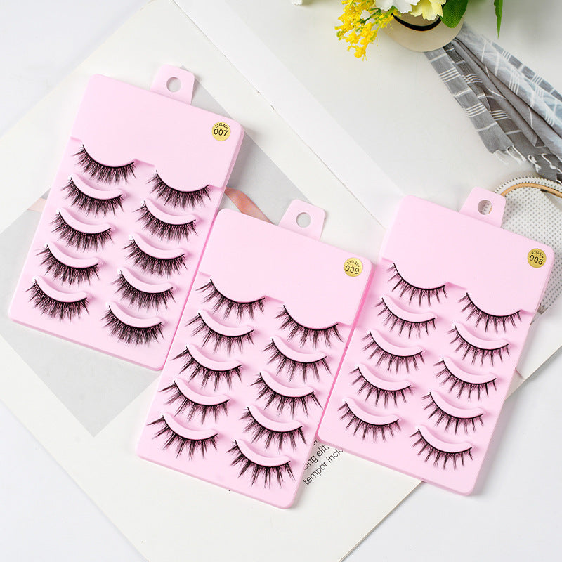 5 Pairs Manga Lashes – Anime Cosplay Natural Wispy False Eyelashes