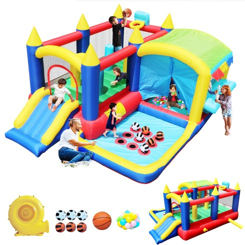 7-in-1 Inflatable Bounce House with Ball Pit – Perfect for Indoor and Outdoor Fun