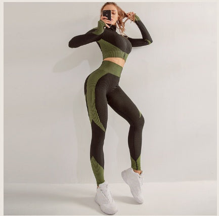 Spring and Summer Women's Contrast Yoga Tight Pants
