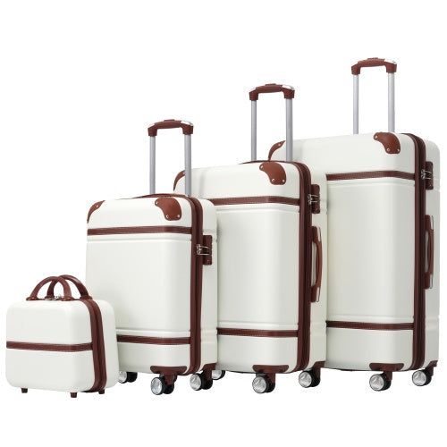 Hard Shell Luggage Sets – 4 Pieces (20" + 24" + 28" + Cosmetic Case) Spinner Suitcase with TSA Lock