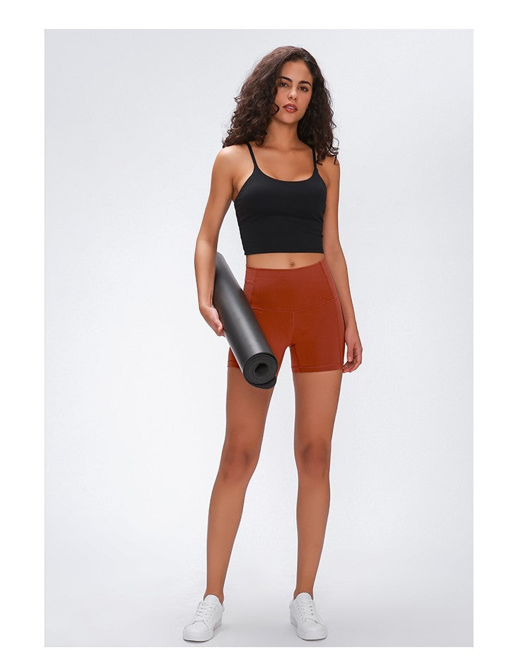 Women's High-Waist Hip-Lifting Sports Shorts – Moisture-Wicking & Breathable