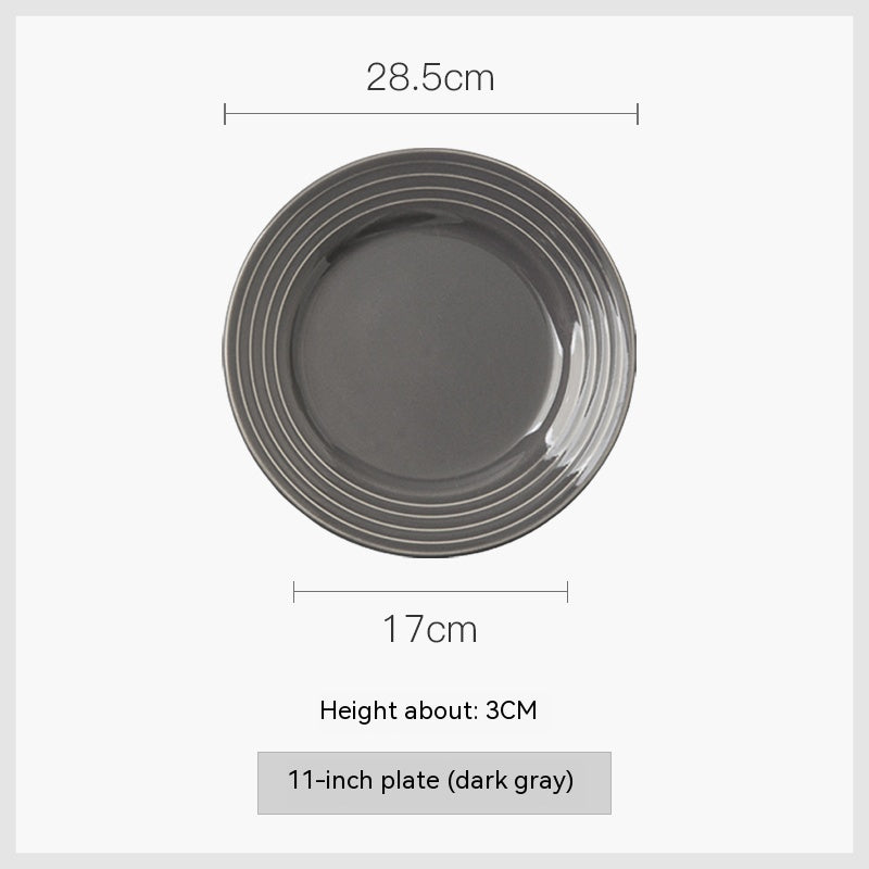 Creative Porcelain Western Dinner Plate – Elegant &amp; Modern