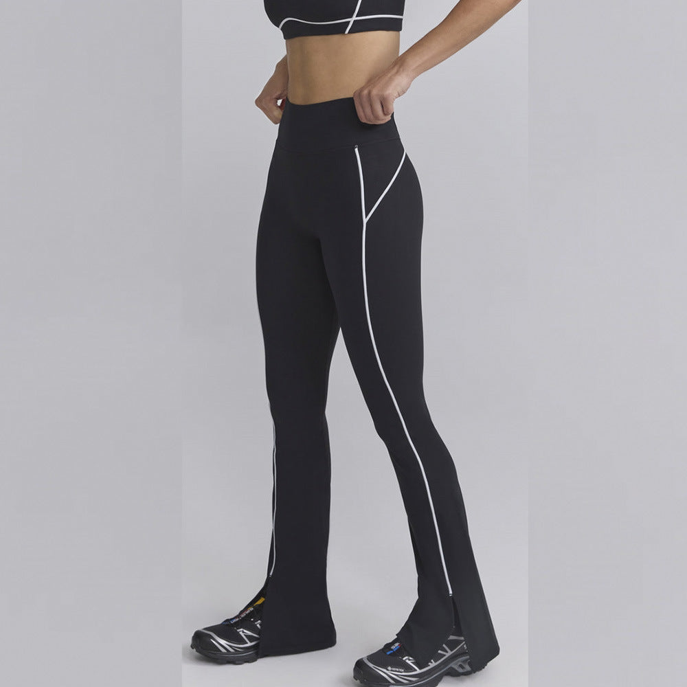 Nude Feel High Elastic Sports Contrast Color Yoga Suit