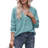 Women's Hooded V-Neck Drawstring Pullover Sweatshirt