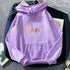 Letter Printed Hoodie – Unisex Couple’s Pullover