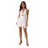 Vintage Women’s Hollow Out Short Dress – Summer V-neck Halter Dress