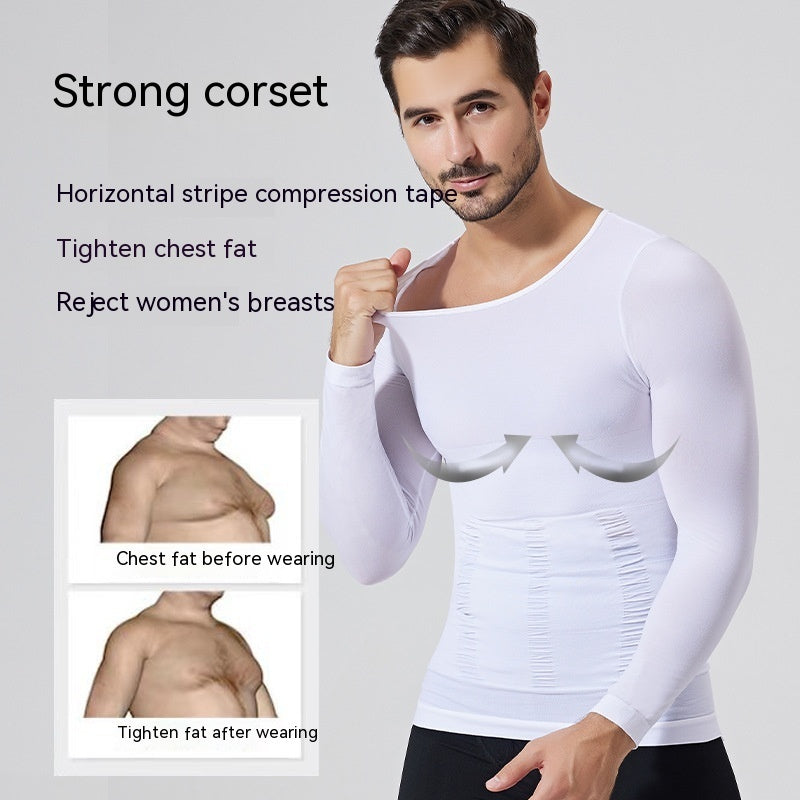 Men's Fashion Casual Body Shaping Long Sleeve Shirt