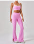Outdoor Sports Yoga Suit – Women's Spaghetti Strap Contrast Color Fitness Set