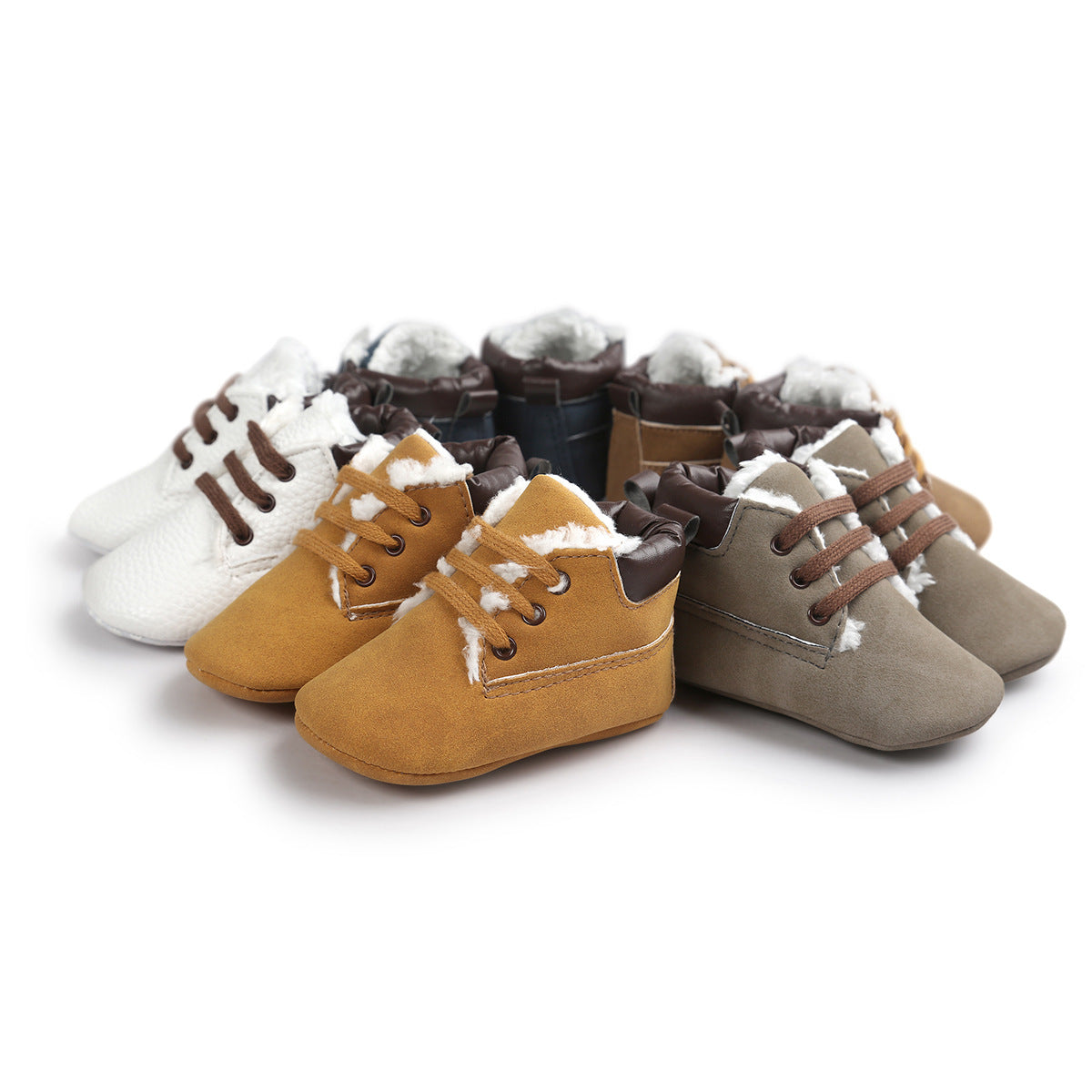 Winter Baby Boys Suede Leather Sneakers – Warm & Cozy Toddler Boots