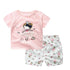 Cartoon Clothing Baby Boy &amp; Girl Summer Outfit – Casual T-Shirt & Shorts Set