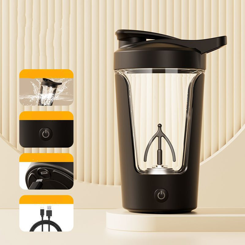 400ML Electric Protein Shaker Bottle – Automatic Mixer for Gym & Coffee