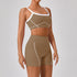 Outdoor Sports Yoga Suit – Women's Spaghetti Strap Contrast Color Fitness Set
