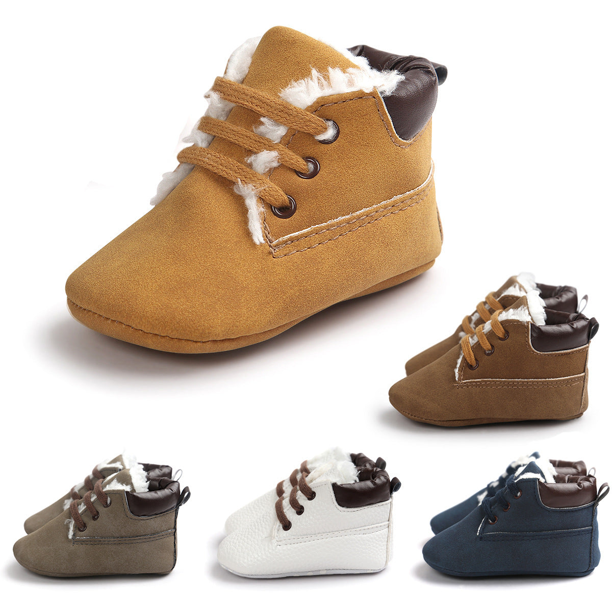 Winter Baby Boys Suede Leather Sneakers – Warm & Cozy Toddler Boots