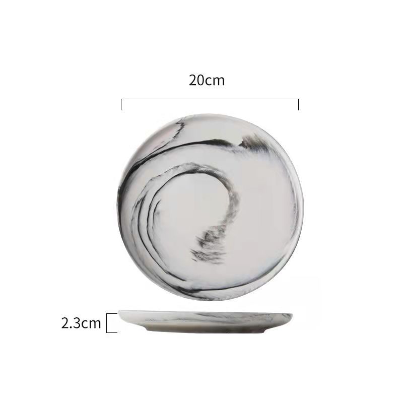 Nordic-Style Porcelain Tableware – Minimalist Solid Color Plates