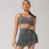 High Waist Lace-Up Sports Skirt with Anti-Exposure Safety Pants – Summer Fashion Pleated Skirt