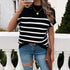Spring & Summer Contrast Color Temperament Pullover Sweater